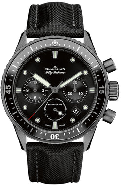 blancpain fifty fathoms bathyscaphe ceramic men's watch