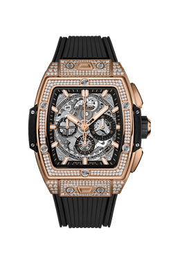 hublot spirit of big bang chronograph 18k king gold & diamonds man's watch_1