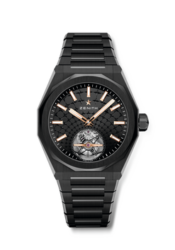 zenith defy skyline tourbillon black ceramic men's watch