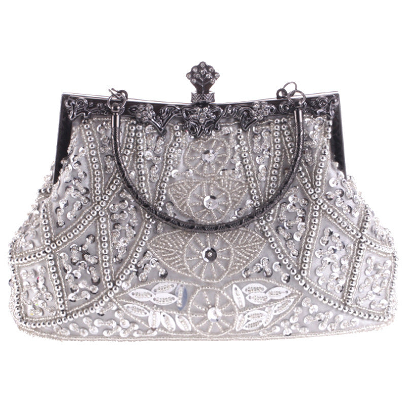 Women’s Embroidered Handbag – Beaded Evening Dress Purse