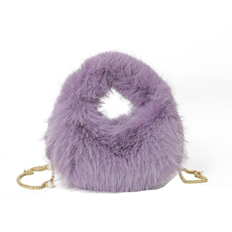 Women’s Plush Handbag – Trendy Hand-Carry Fashion Bag