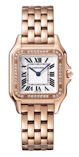 cartier panth?e de cartier 18k rose gold & diamonds lady's watch_2