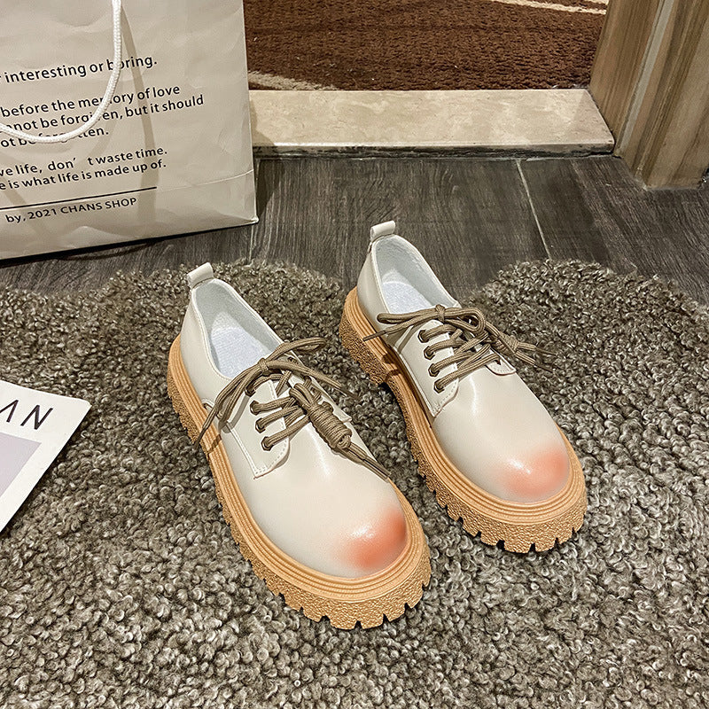 British Style Small Leather Shoes Women Spring New