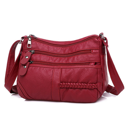 Women’s Soft Leather Shoulder Bag – Fashionable Handbag