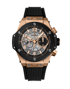 hublot big bang unico 18k king gold & black ceramic men's watch