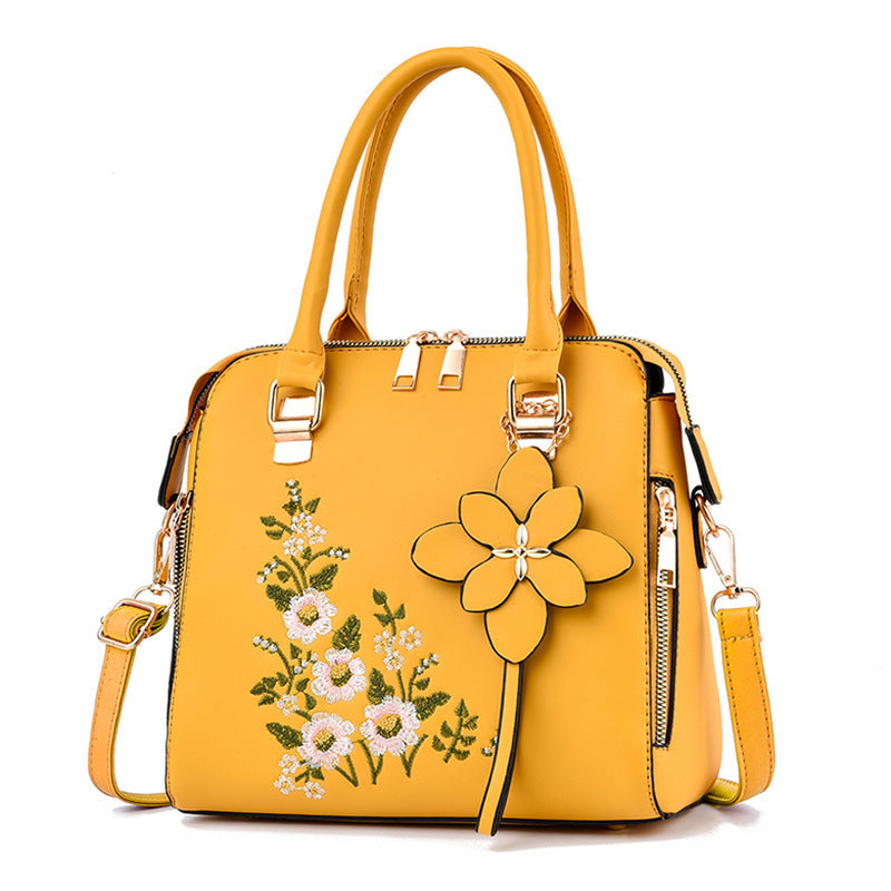 Stylish Women’s Floral Embroidery Messenger & Shoulder Bag