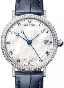 breguet classique 18k white gold & diamonds lady's watch