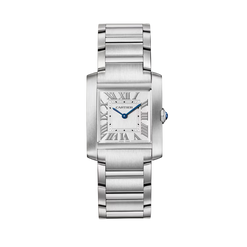 cartier tank fran?ise stainless steel men's watch