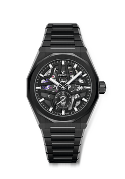 zenith defy skyline skeleton black ceramic men's watch