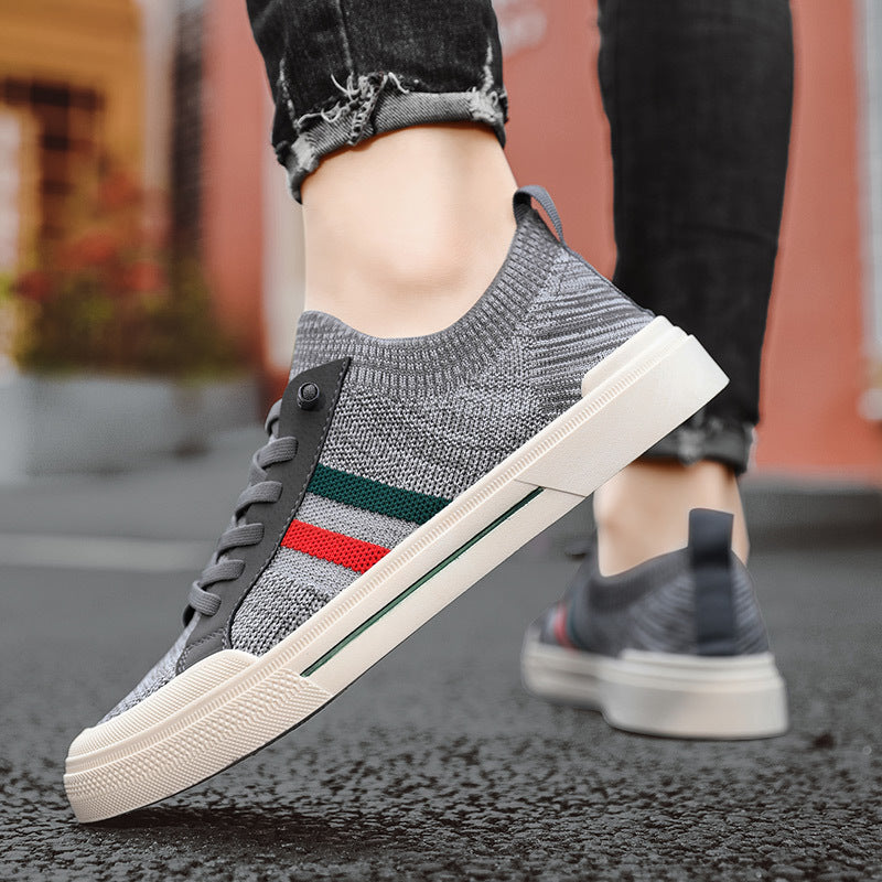 Men’s Breathable Knitted Mesh Sneakers – Lightweight Casual Shoes