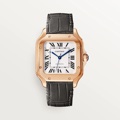 cartier santos rose gold unisex watch