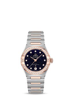 omega constellation co-axial master chronometer stainless steel & sedna? gold & diamonds lady?s watch