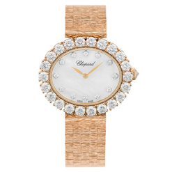 chopard l'heure du diamant 18k rose gold & diamonds lady's watch_2