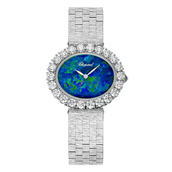 chopard l'heure du diamant 18k white gold & diamonds lady's watch_9