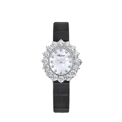 chopard l'heure du diamant 18k white gold & diamonds lady's watch_13