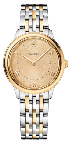 omega de ville prestige stainless steel & 18k yellow gold lady's watch_7