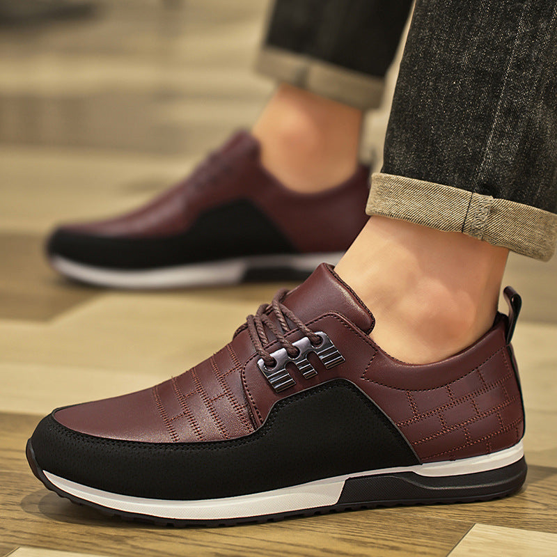 Men's Casual Leather Shoes – Spring Trendy Non-Slip Wear-Resistant
