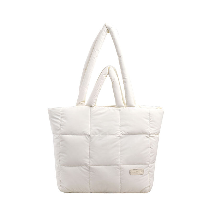 Large Capacity Cotton Down Jacket Shoulder Bag for Women