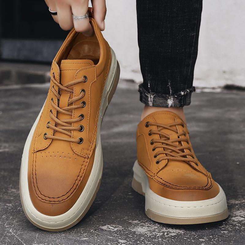 Men’s First-Layer Cowhide Sneakers – Comfortable Fashion Casual Shoes
