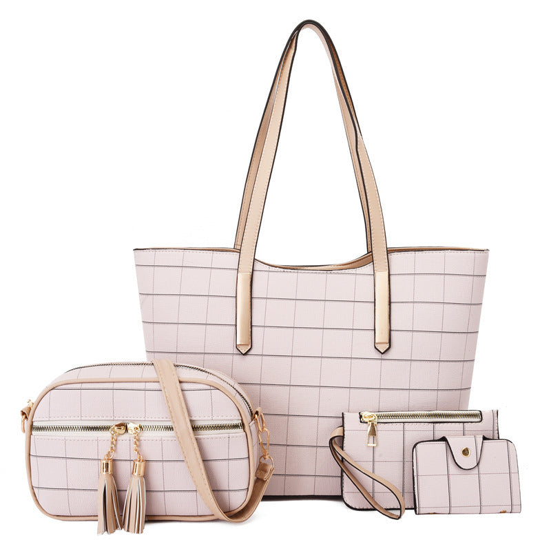 4-Piece Women’s Bag Set – Korean Fashion Shoulder & Crossbody