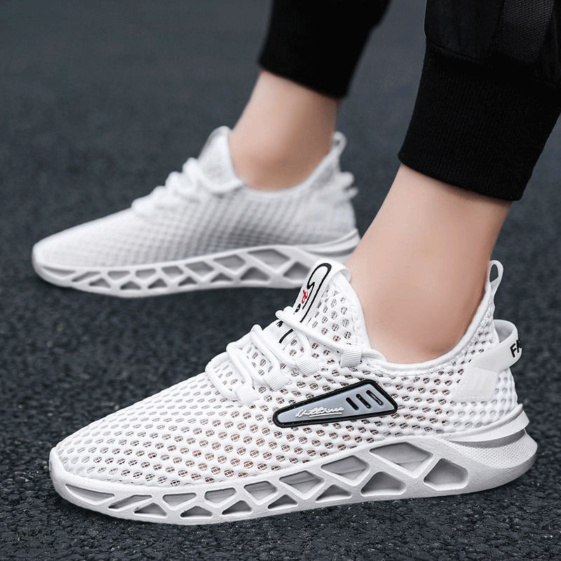 Men’s Summer Mesh Shoes – Breathable Hollow Casual Sports Sneakers