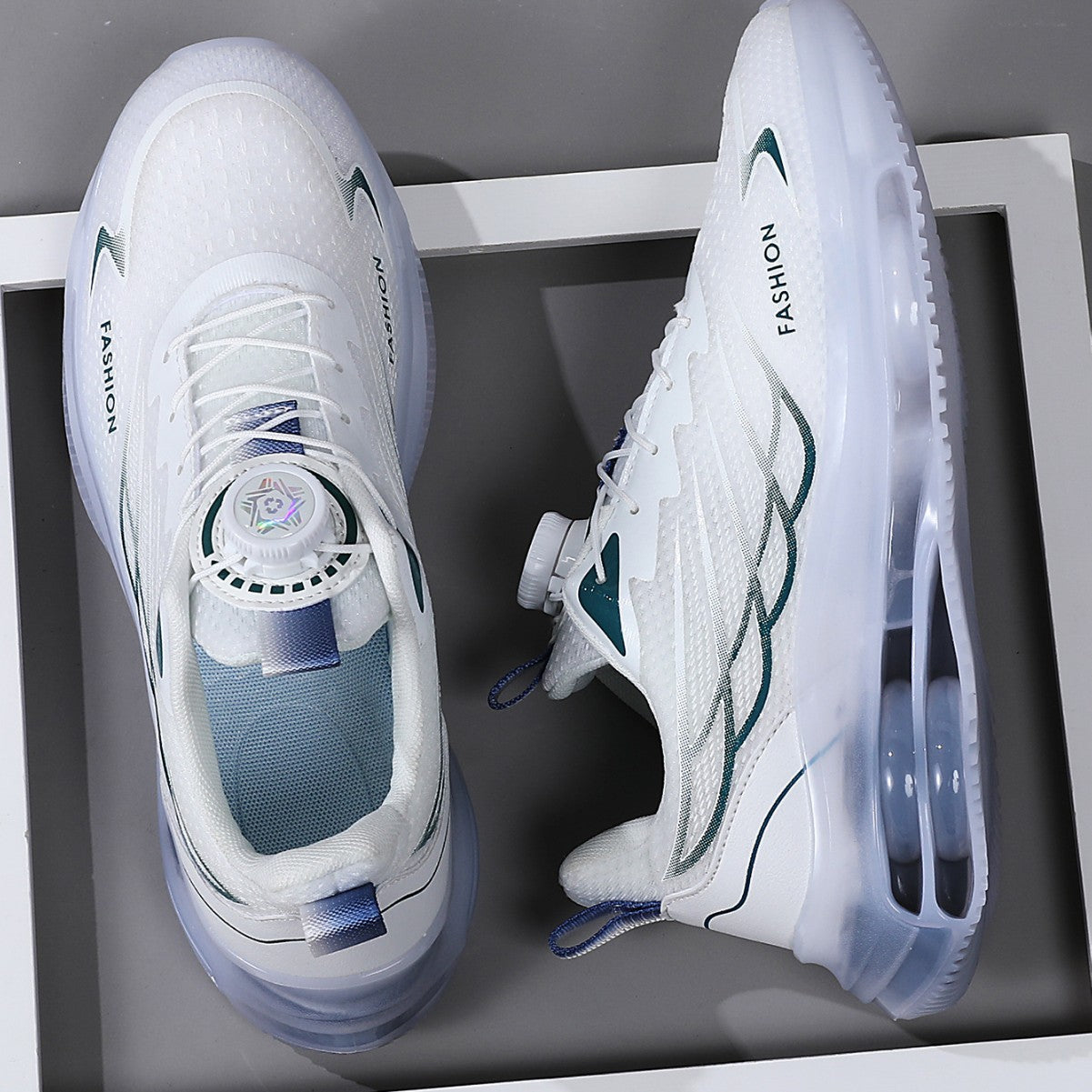 Youth Rotating Button Running Shoes – Casual Sports Sneakers