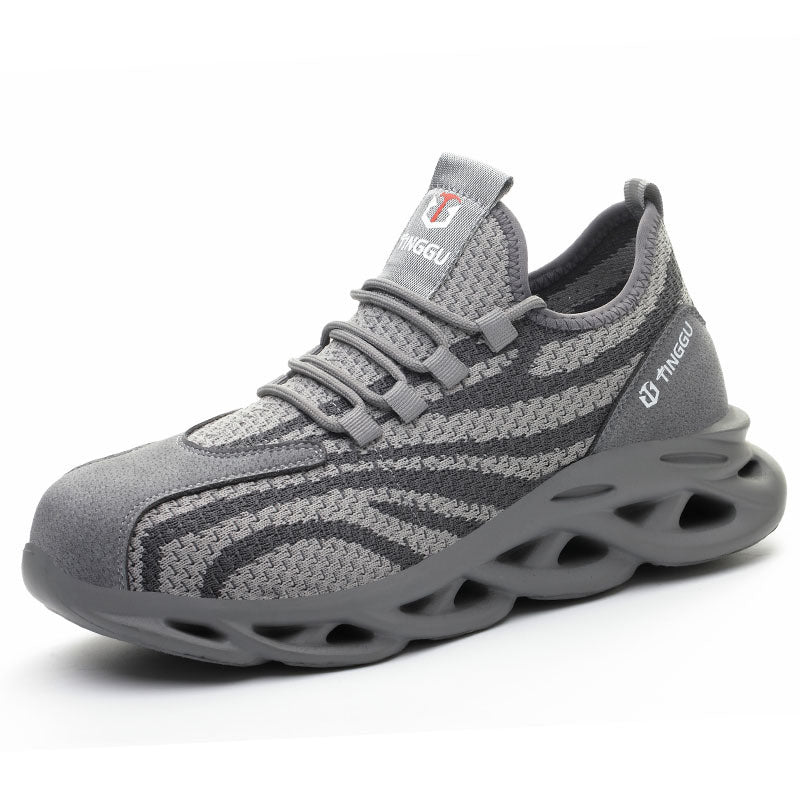 Men’s Lightweight Safety Shoes – Fly Woven Mesh Work Design