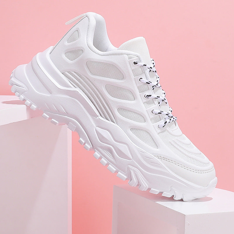 Women's Height Increasing Sneakers | Trendy Breathable Thick Bottom Casual Shoes