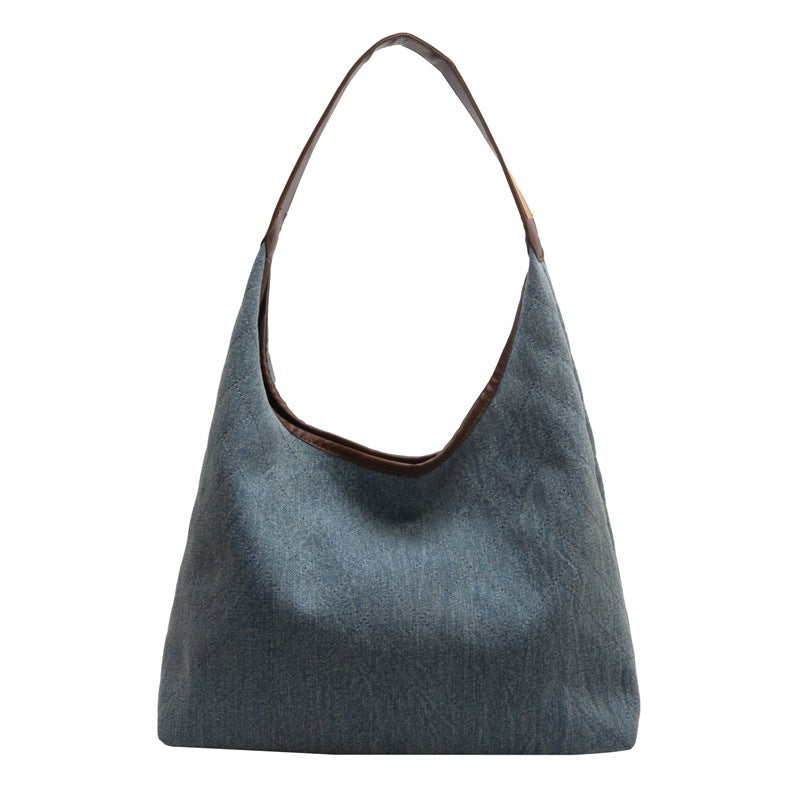 Women’s Denim Bucket Bag – Fashionable Tote Handbag for Shopping