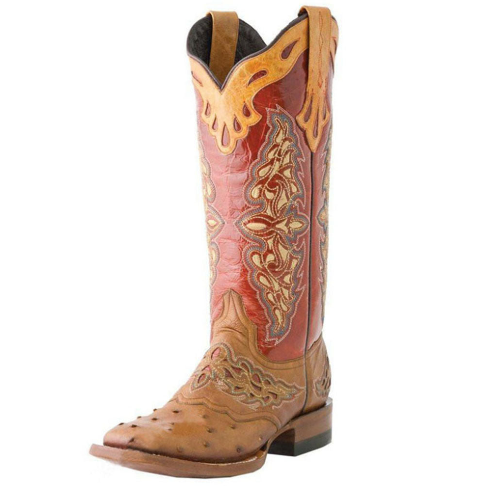 Women Shoes Color Matching Knight Boots Mid Top