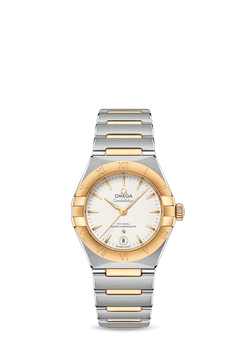 omega constellation co-axial master chronometer stainless steel & yellow gold lady?s watch_1