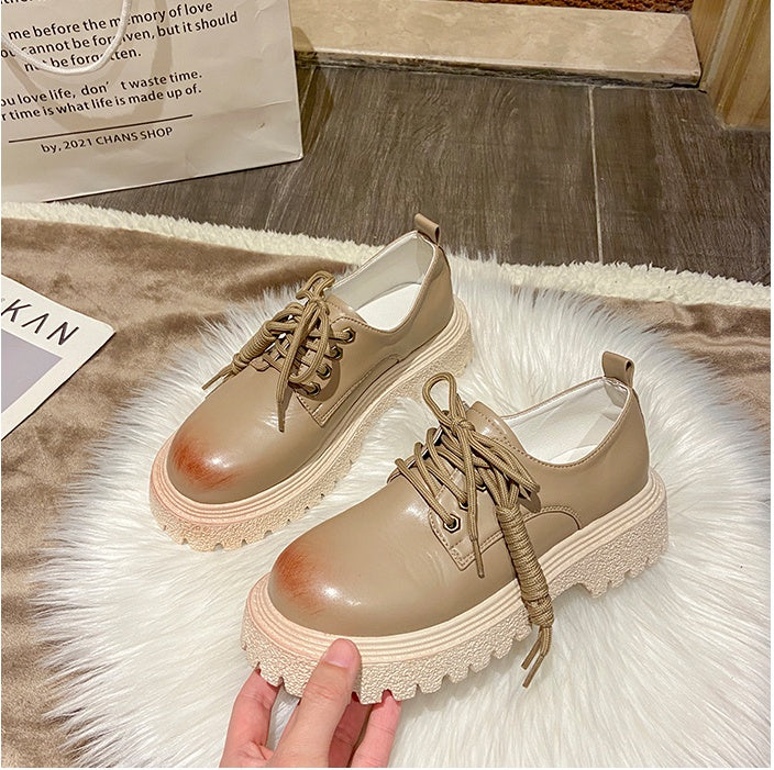 British Style Small Leather Shoes Women Spring New