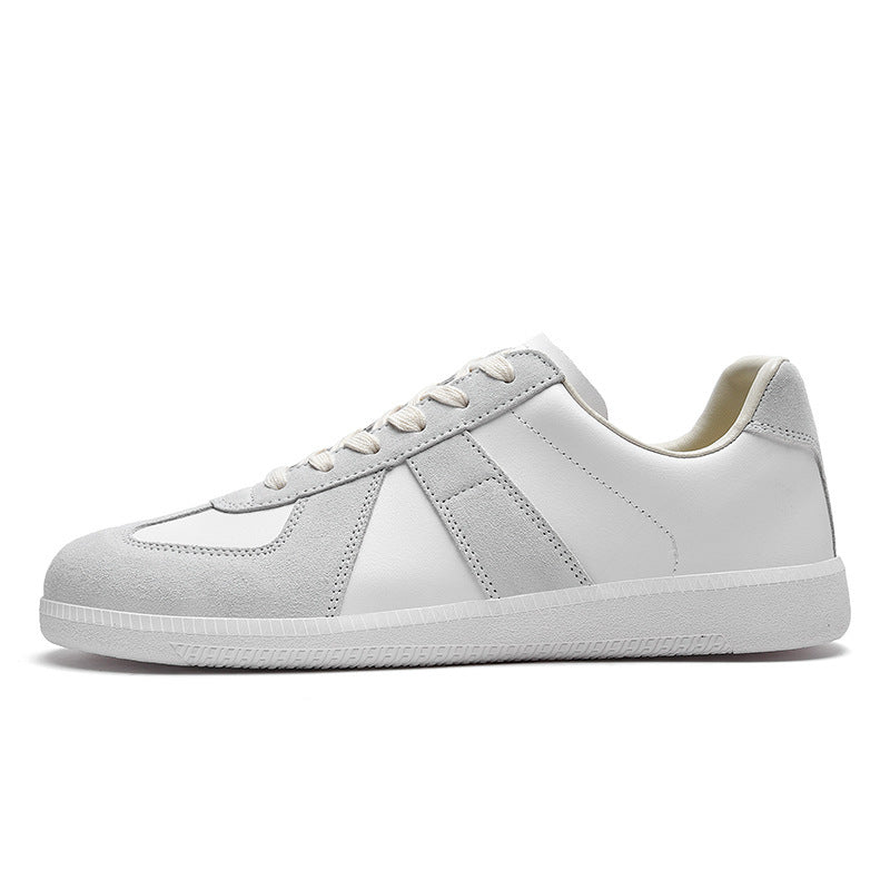 Men’s Retro Casual Sneakers – Soft Bottom White Sports Shoes
