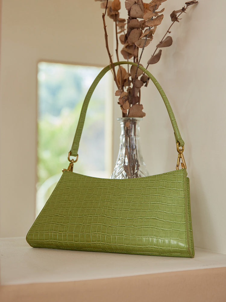 French High-Quality Leather Handbag – Elegant Textured Designer Tote for Women