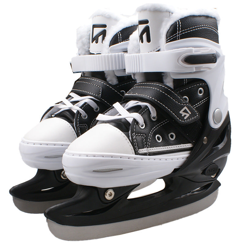 Unisex Ice Skates – Simple Warm Design, All-match Winter Style