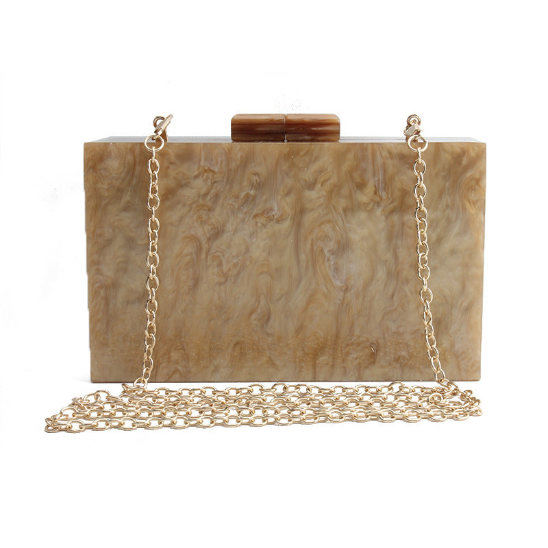 Women’s Luxury Acrylic Handbag – Elegant Marble Design Bag