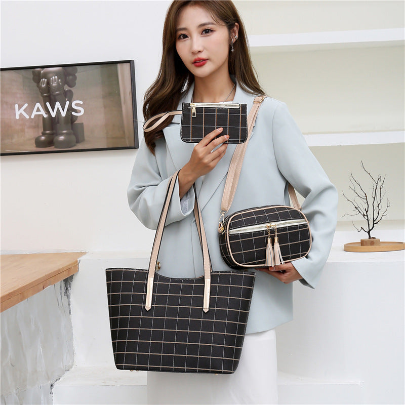 4-Piece Women’s Bag Set – Korean Fashion Shoulder & Crossbody