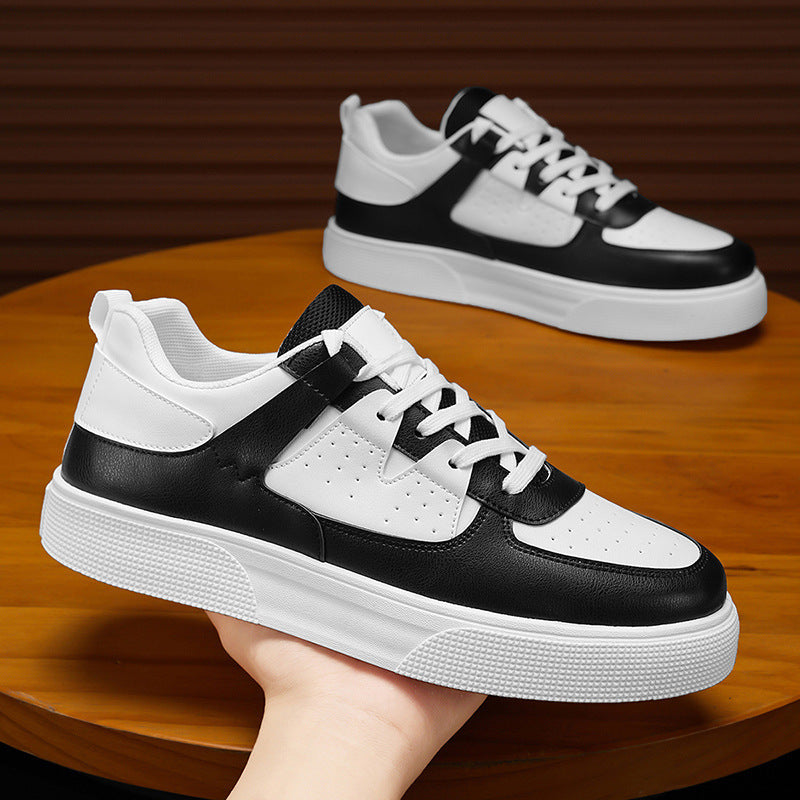 Men’s Breathable White Sneakers – Comfortable Casual Sports Shoes