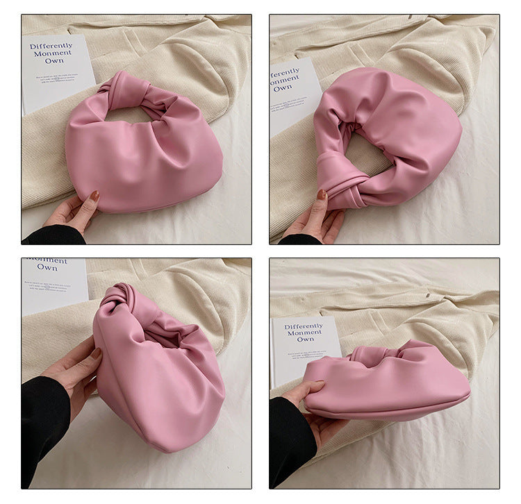 Western Style Pleated Cloud Crossbody Bag for Women – Trendy Portable Handbag