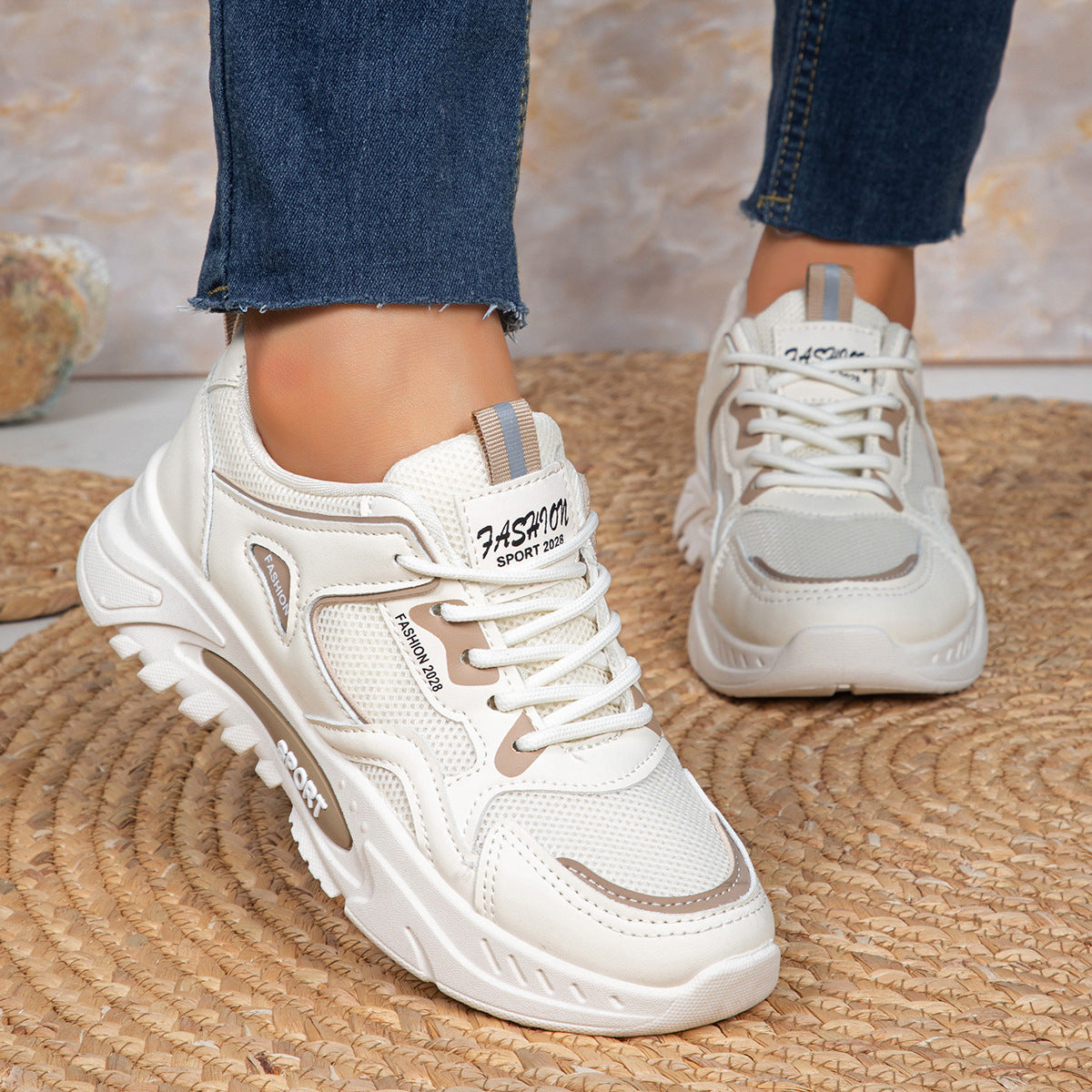 Women's Elevator Platform Sneakers | Breathable Mesh Casual Style