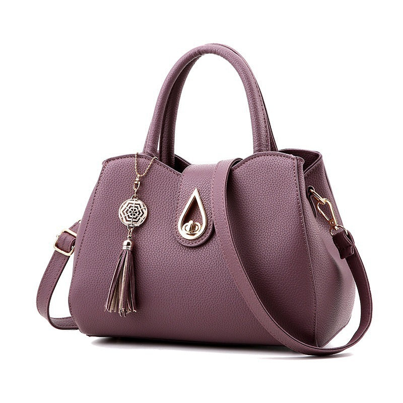 Women’s PU Leather Handbag – High Quality Tassel Tote Bag