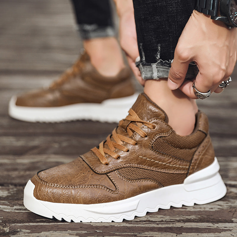 Men’s Casual Sneakers – Hidden Heel Invisible Wedge Design