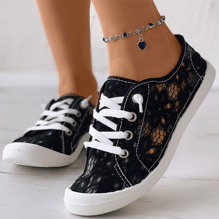 Lace Flats Shoes  Fashion Casual Shoes Women