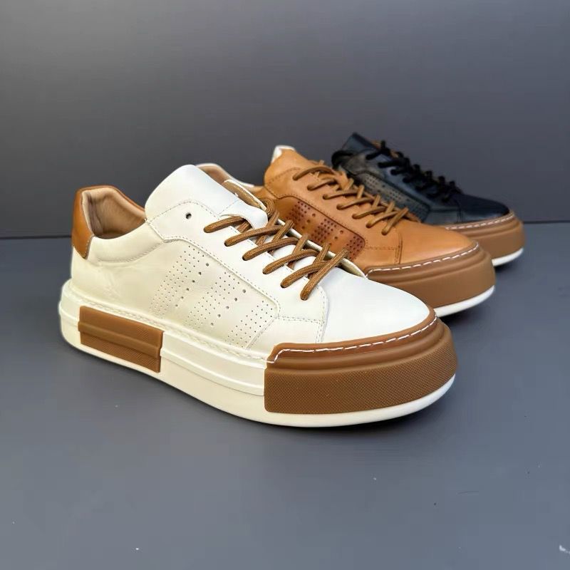 Men’s Casual Leather Sneakers – Soft, Breathable & Genuine Leather
