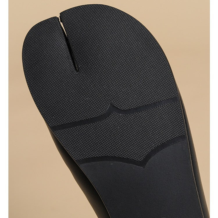 Vegetable Tanned Sheepskin Split Toe Shoes For Women