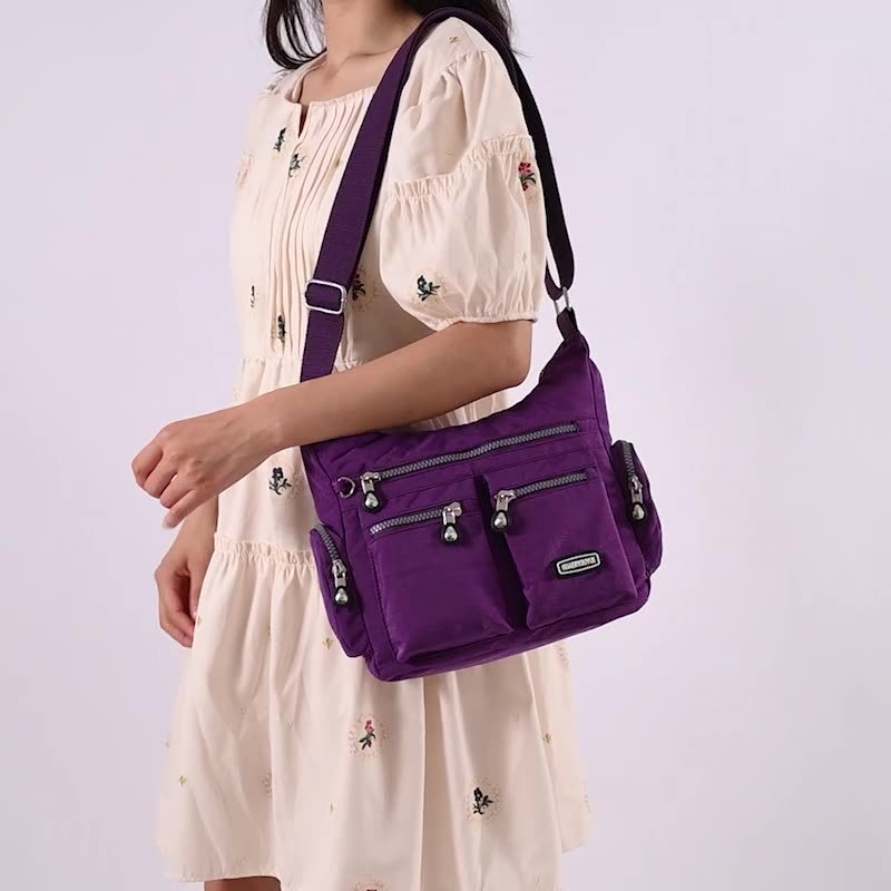 Women’s Waterproof Shoulder Bag – Multi-Pocket Crossbody Bag