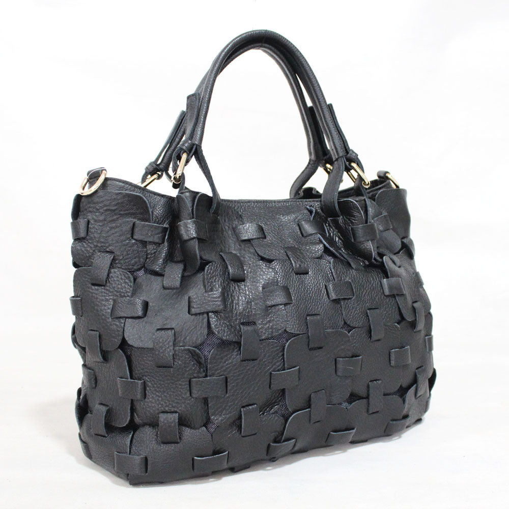 Women’s Geometric Messenger Bag – Trendy Large Handheld Tote