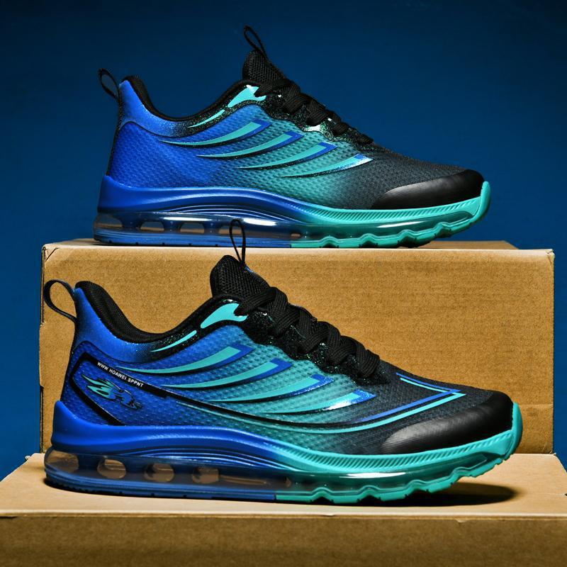 Men’s Large Size 48 Shoes – Flying Woven Breathable Sports Sneakers