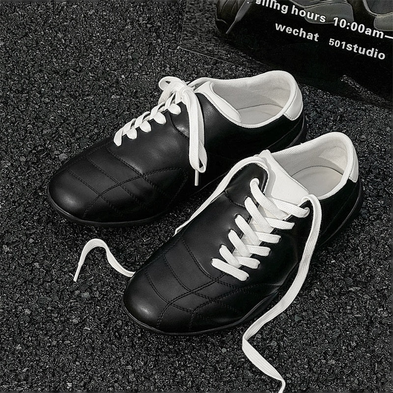 Men's Retro Oblique Lace-Up Sneakers – Flat Sports Casual Shoes