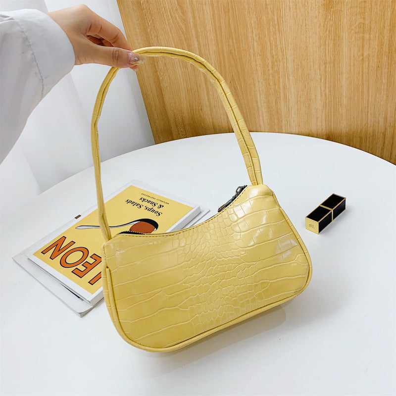 Candy Color Half Moon Armpit Shoulder Bag for Women